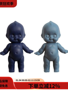 #HPT#FDMTL X OBITSU SOFVI复古蓝染丘比特娃娃搪胶公仔玩具摆件