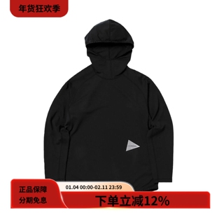 and wander 25FW Dry Hoodie户外速干保暖打底连帽卫衣套头帽衫