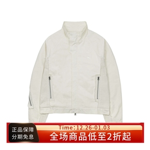 CURVE 25FW JACKET解构剪裁拉链白色宽松立领夹克 GEAR SAN
