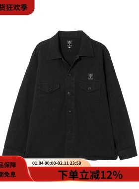 SOUTH2 WEST8 25SS Smokey Shirt黑色人字纹宽松工装衬衫外套