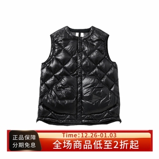 Down 25FW Vest黑色菱形缝线轻薄保暖防水羽绒马甲 wander and
