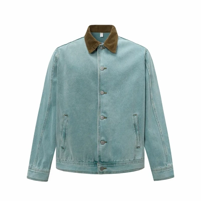 black to vibe薛之谦同款  工装夹克外套水洗炒盐底特律翻领情侣