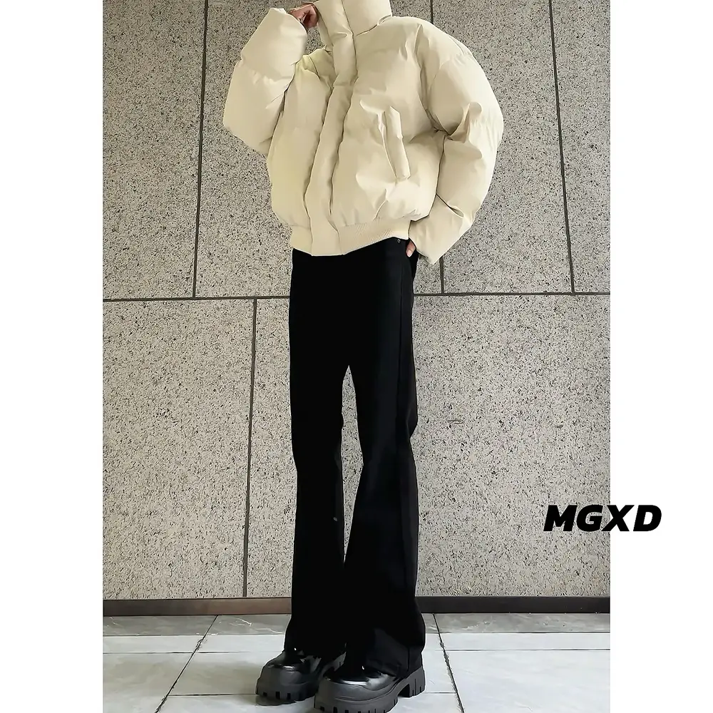 麻瓜兄弟短款PU皮棉服男款冬季加厚立领面包服外套棉衣高级感袄