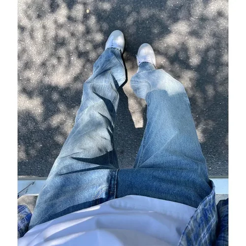 Pansk工作室Pansk潘舒克夏季美式高街vibe裤子修身直筒弯刀微喇裤