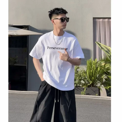Aye夏季新款重磅字母印花T恤男女休闲宽松百搭上衣男女