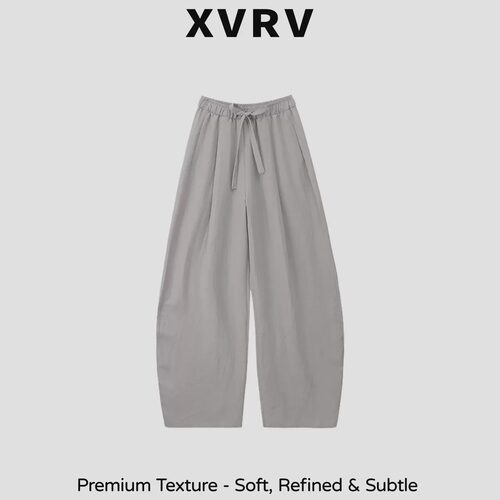 XVRV · 夏日懒懒裤天丝亚麻夏季新款休闲百搭松弛女薄款运动长裤