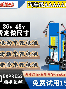 电动车滑板车锂电池36v48v10.4ah12ah希洛普阿尔朗折叠代驾车电瓶