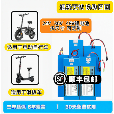 电动车滑板车锂电池36v48v10.4ah12ah希洛普阿尔朗折叠代驾车电瓶