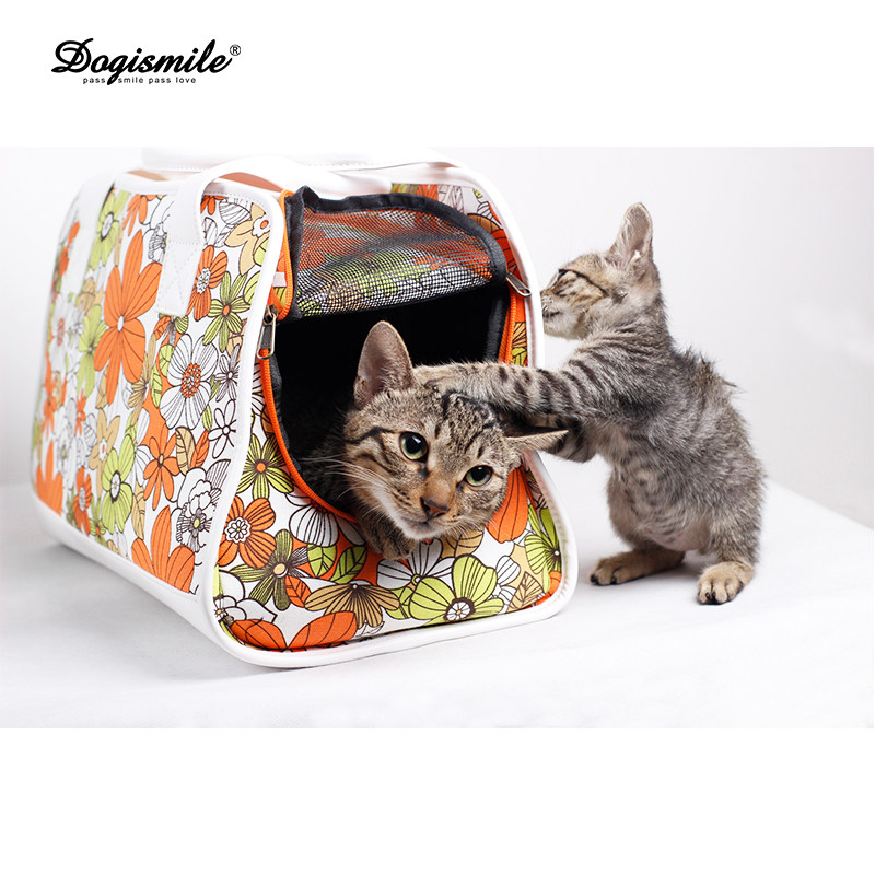 Dogismile宠物包印花帆布手提宠物包猫包狗包约克夏泰迪小型犬包