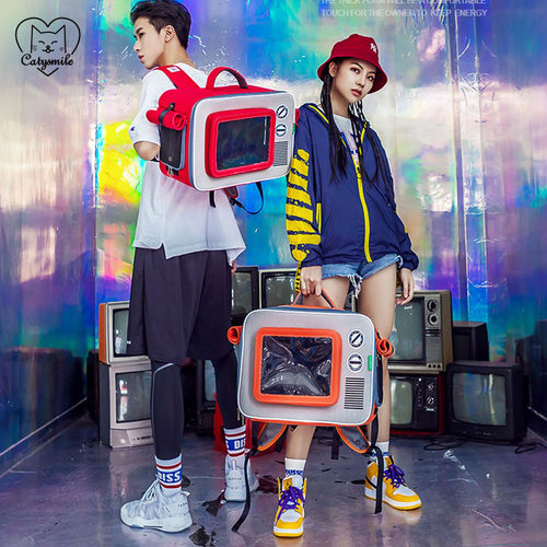 DOGISMILE新款大空间双肩背包猫狗外出包泰迪比熊便携包英短包