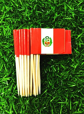 PERU秘鲁国旗帜小旗子脸贴纸球迷足球装饰文化节活动学校国际日