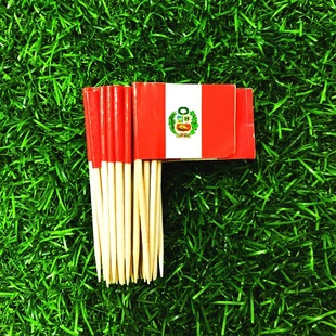 PERU秘鲁国旗帜小旗子脸贴纸球迷足球装 饰文化节活动学校国际日