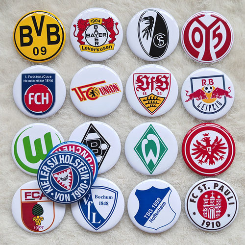 德国足球甲级联赛Bundesliga德甲俱乐部队徽标识徽章胸牌多特蒙德
