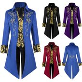 亚马逊wish新款 中长朋克复古燕尾服男 男款 欧美男装 中世纪复古服装