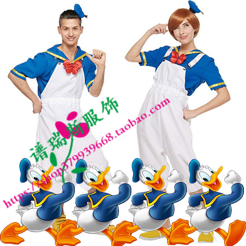 唐老鸭万圣节化妆舞会派对酒吧 COSPLAY动漫男女情侣海军水手服装
