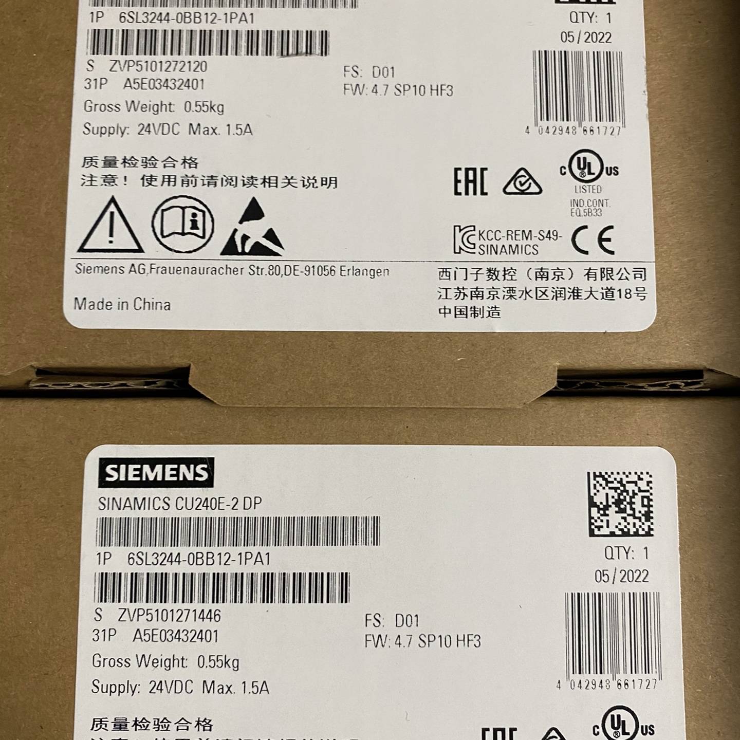 议价6SL3244-0BB12-1PA1G120控制单适用