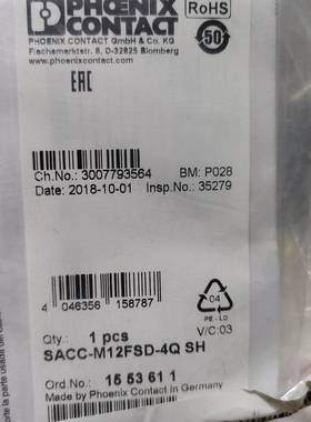 议价，PHOEX，以太网连接器，SACC-M12MS适用