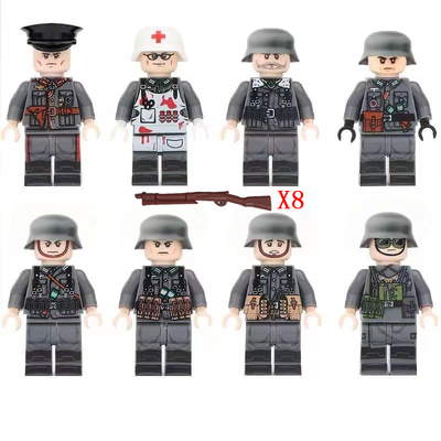 军事积木人仔玩具特种兵装备