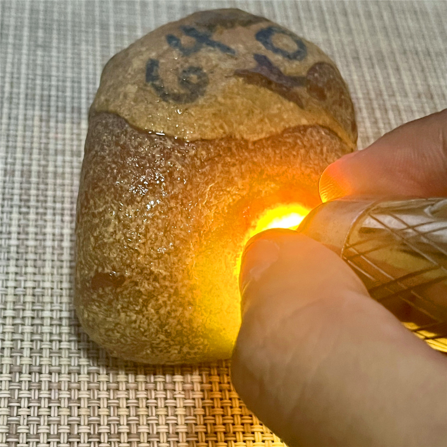天然老坑翡翠玉石大马坎红黄雾层