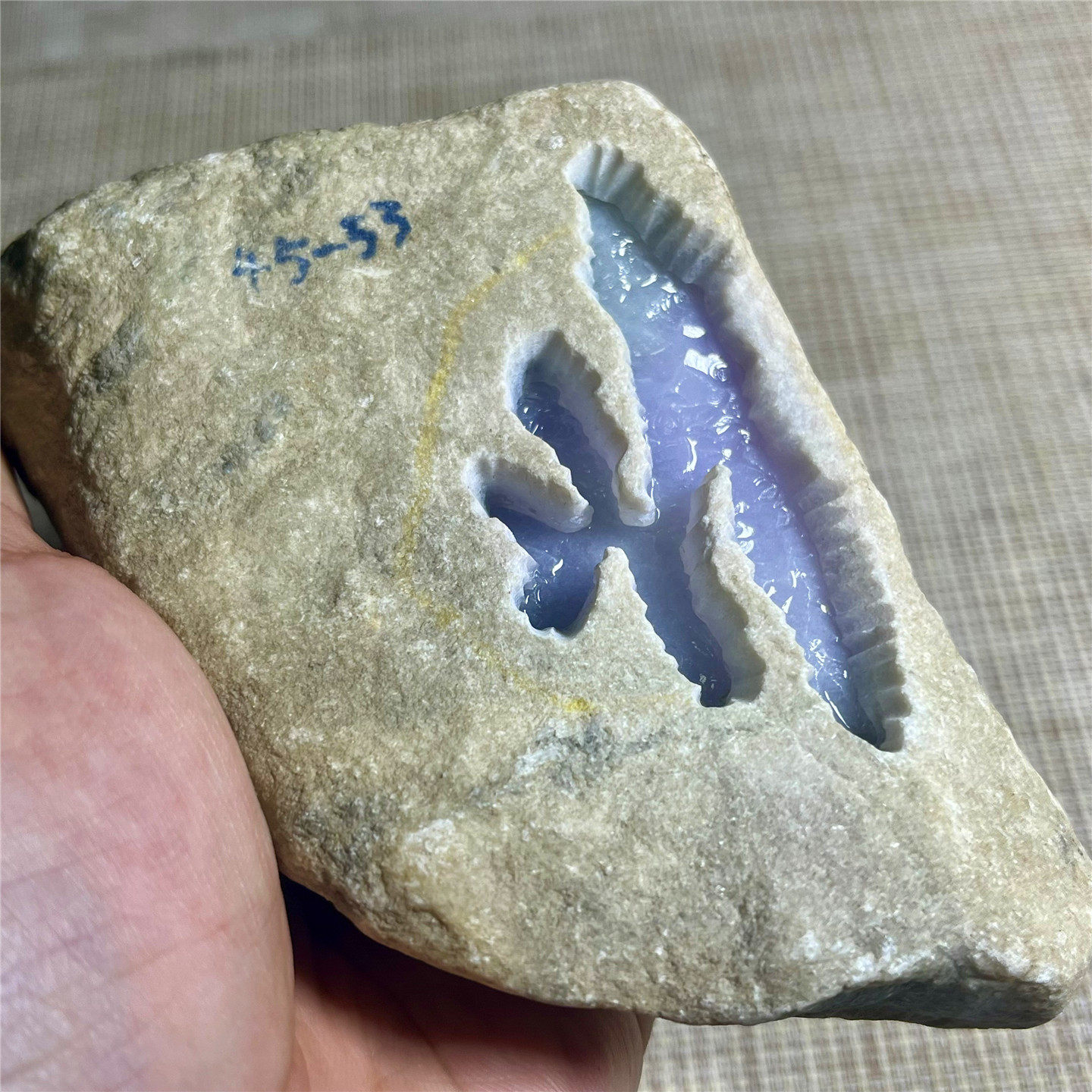 天然老坑翡翠玉石木那冰种紫罗兰