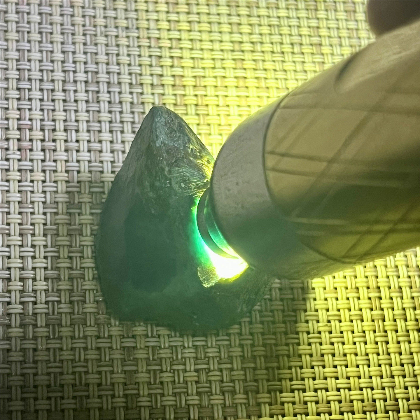 天然老坑翡翠玉石南奇蓝水戒面料