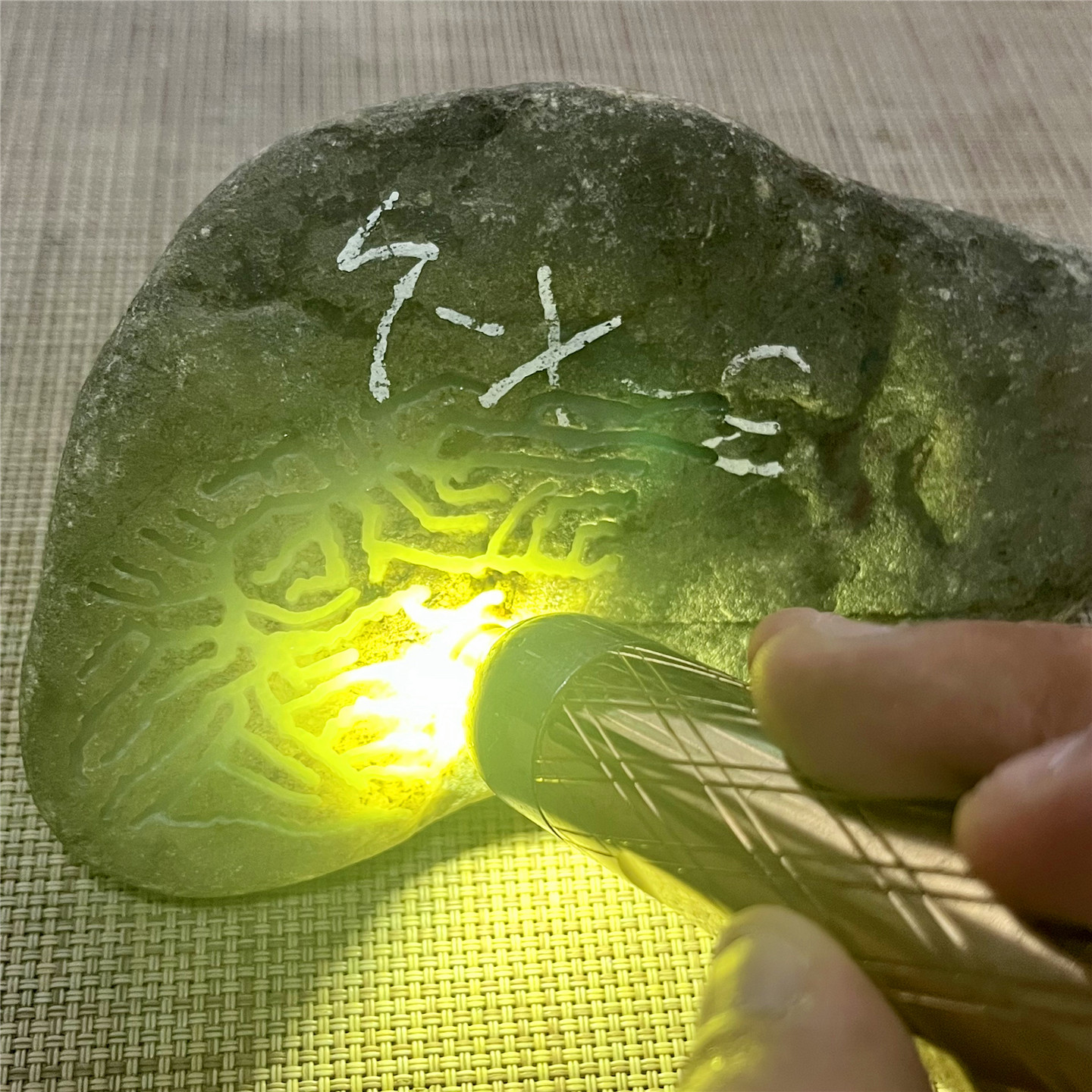 天然老坑翡翠玉石后江化冰牌子料