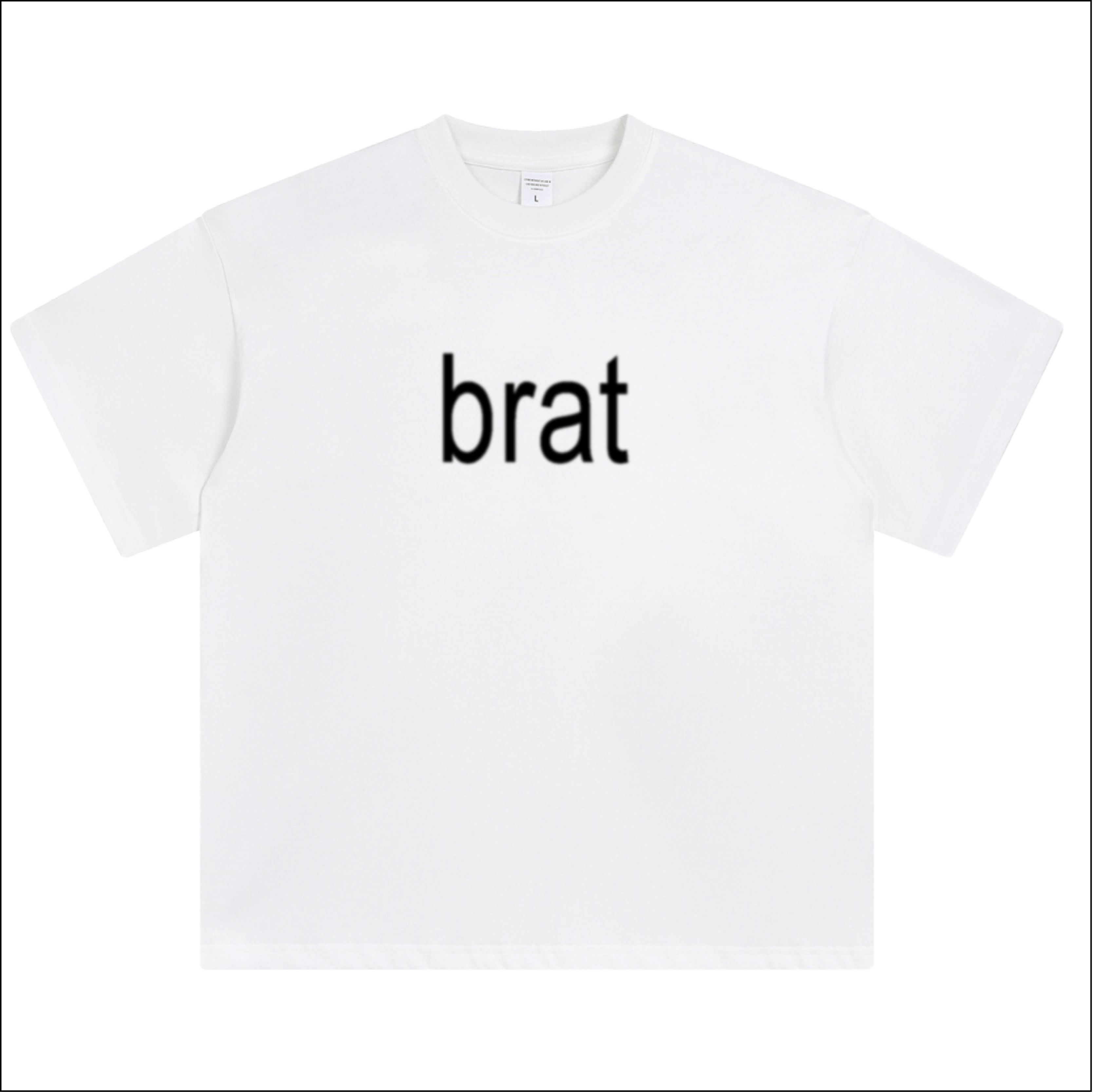 【ABCMJ】自制charliXCX查莉brat周边T恤美式重磅纯棉宽松短袖