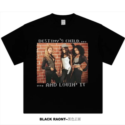 【ABCMJ】VINTAGE 2005Beyonce天命真女巡演同款美式重磅纯棉短袖