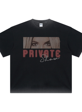 【ABCMJ】自制布兰妮Britney Spears25周年纪念周边做旧重磅T恤