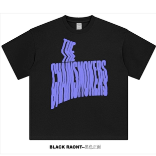 【ABCMJ】The Chainsmokers 周边 美式重磅小领口纯棉短袖