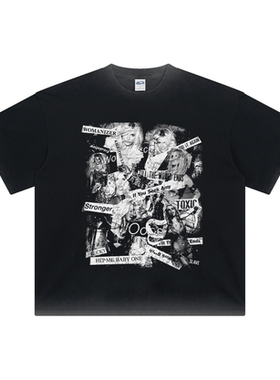 【ABCMJ】自制布兰妮Britney Spears25周年纪念周边做旧重磅T恤