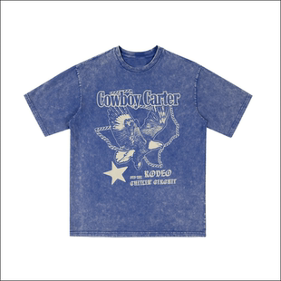 SHORT CARTER 碧昂丝beyonce周边自制COWBOY SLEEVE短袖 ABCMJ