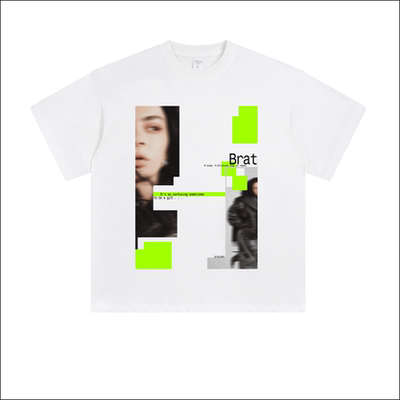 charliXCX查莉brat短袖美式重磅