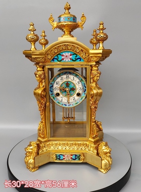 钟表纯铜欧式古典发条座钟报时壁炉玄关条案台钟仿故宫欧洲立钟