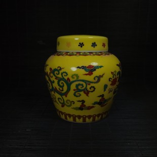 景德镇大明成化天字罐青花手绘天字罐手绘茶叶罐收藏特价