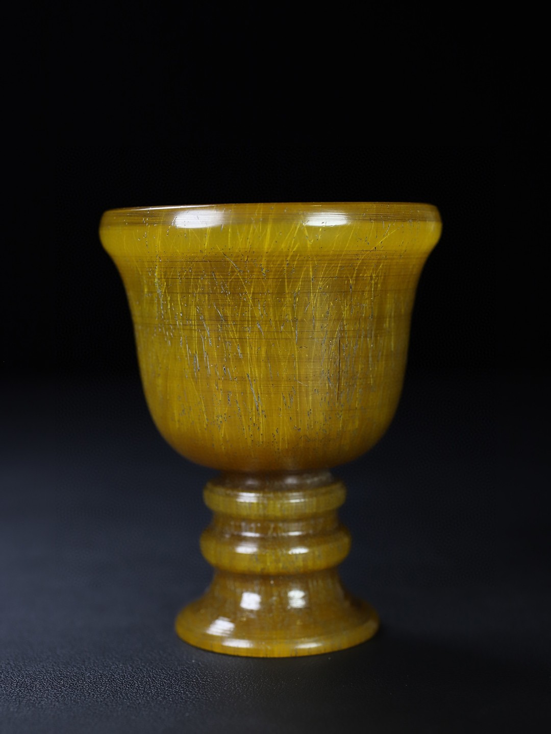 古董文玩纯手工西藏珍品鱼籽纹耗牛角酒杯复古天然牛角杯真品老货