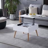 北欧轻奢小户型客厅沙发边几现代简约创意可升降茶桌多功能储物柜