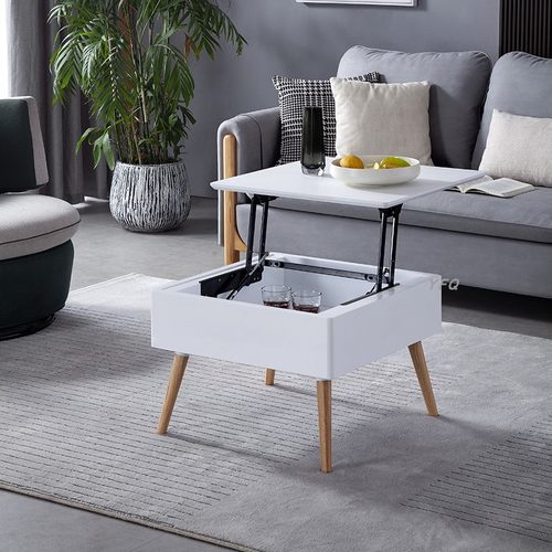 北欧轻奢小户型客厅沙发边几现代简约创意可升降茶桌多功能收纳柜