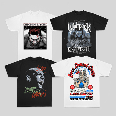 狼王奇马耶夫2025新款UFC同款T恤运动MMA重磅短袖