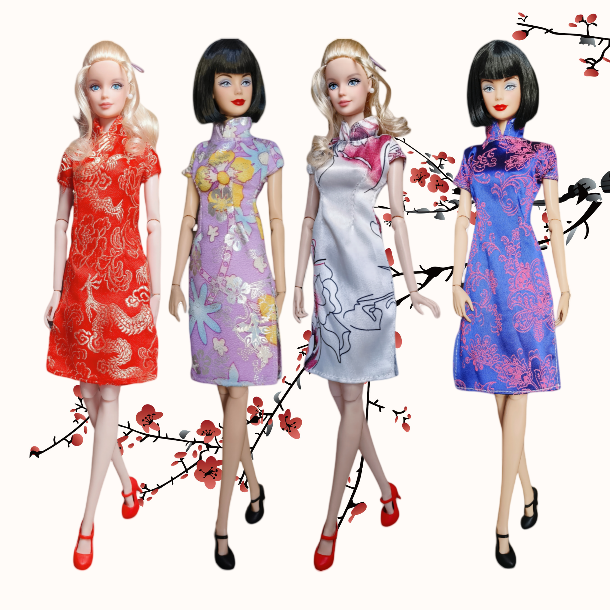 30cm6分芭bi娃娃换装衣服裙子