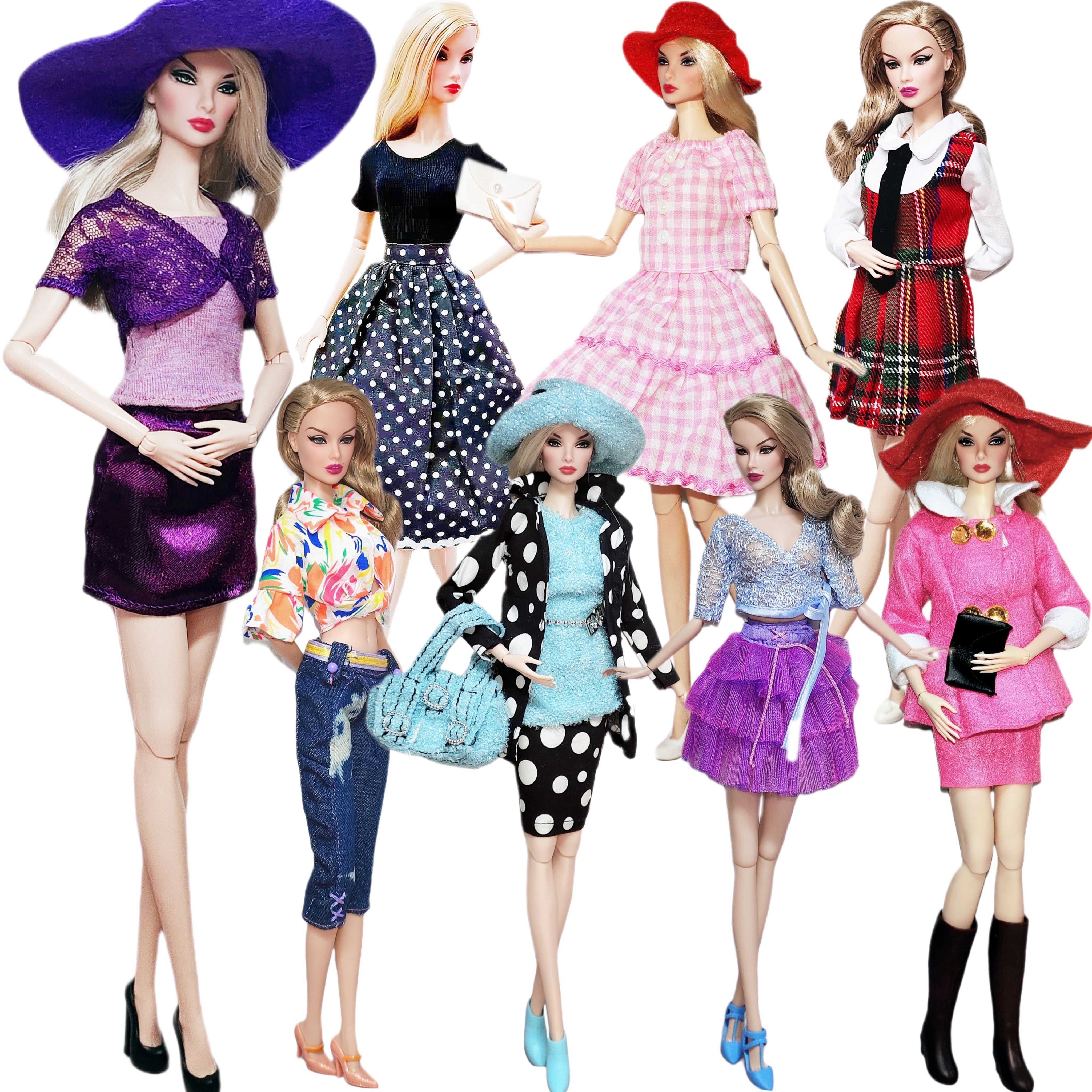 30厘米芭bi洋娃娃时尚衣服套装