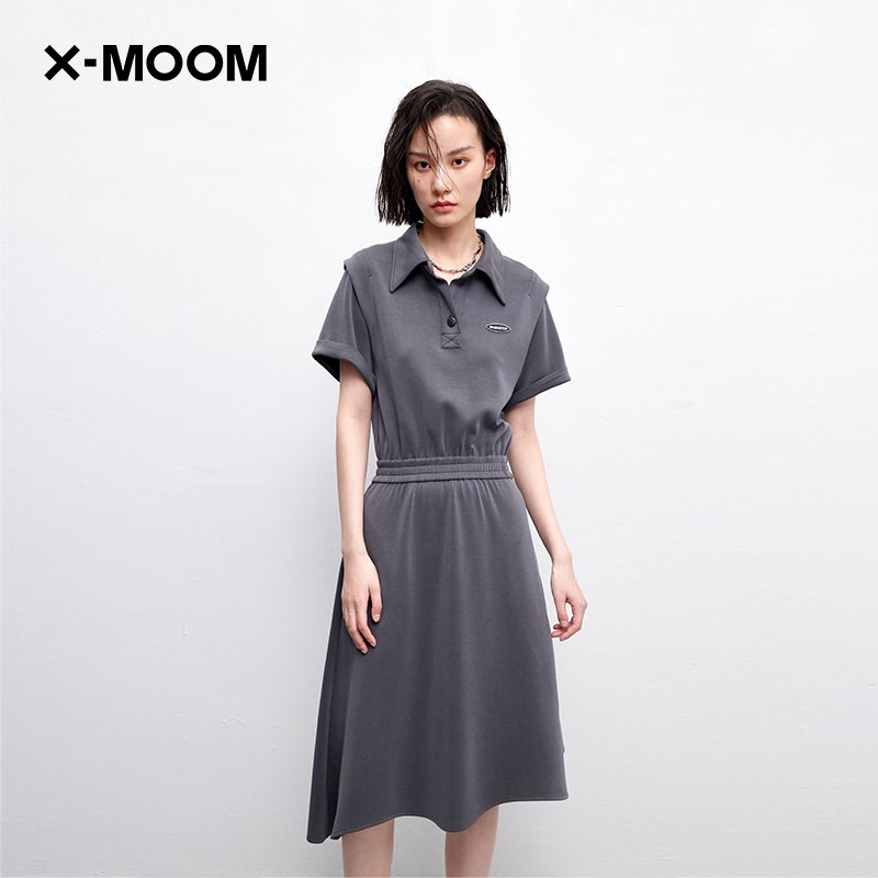 X--MOOM不规则下摆针织连衣裙