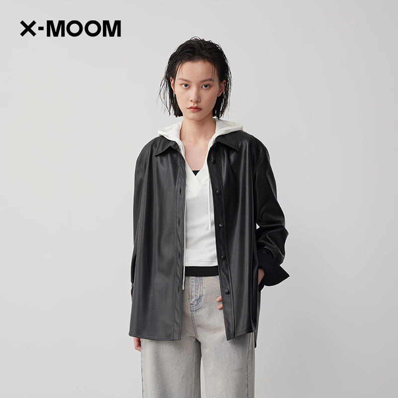 XMOOMoversize蛋白皮衬衫