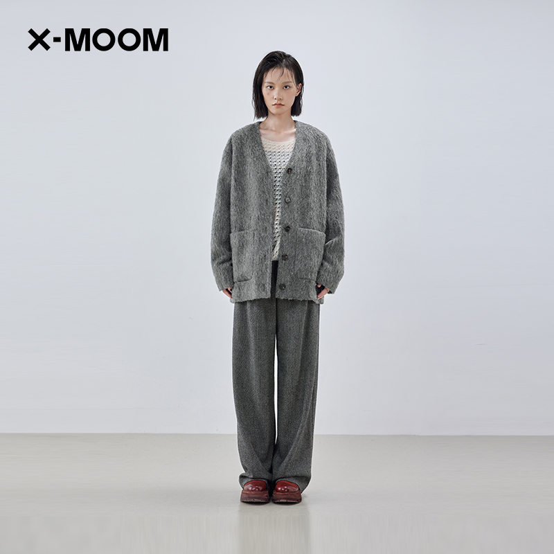 驼羊毛混纺呢外套X--MOOM
