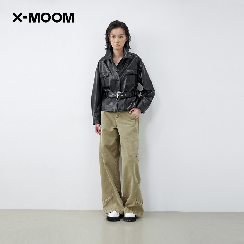 小山羊皮收腰气质皮衣