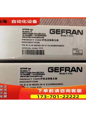 杰佛伦GEFRAN温度传感器TK-E-1-E-B25D-M-V 2130X000X00 F029818