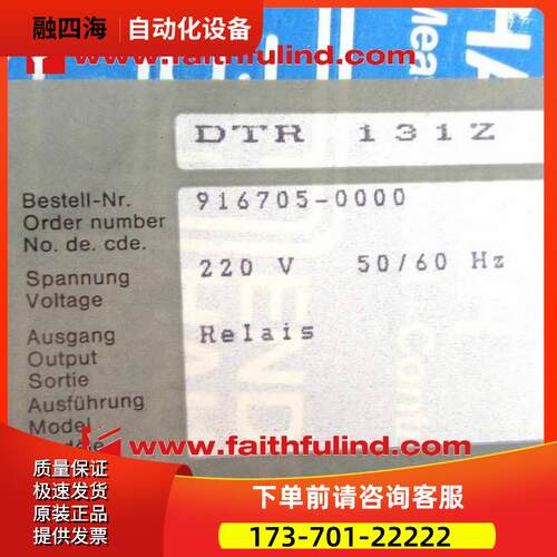 E+H DTR131Z 恩德斯豪斯流量传感器 Granuflow 916705-0000【议价