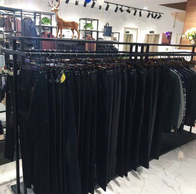 男装店中岛货架童装女装商场落地裤子架展示架简约双排双杠挂衣架