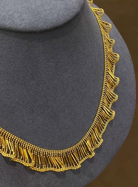 榴莲银饰 DURIAN 意大利重工蕾丝项链s925纯银厚镀18k金锁骨链女