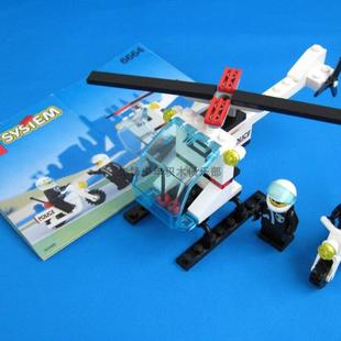 乐高90年代绝版中古积木收藏 早期LEGO套装 6664 直升机警察